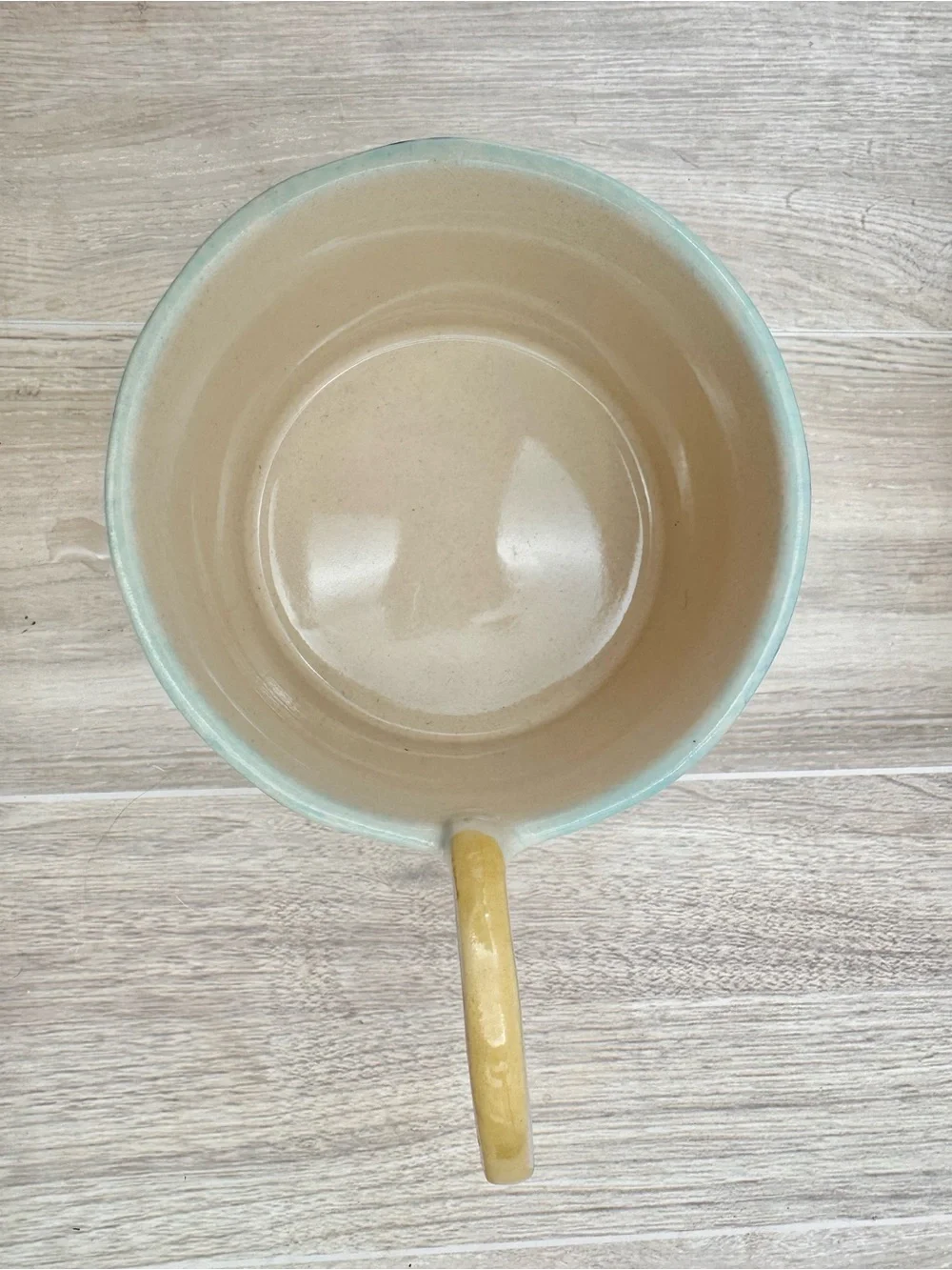 Anthropologie Grove Lemon Mug Teacup w/ Lemon Slice Handle Stoneware